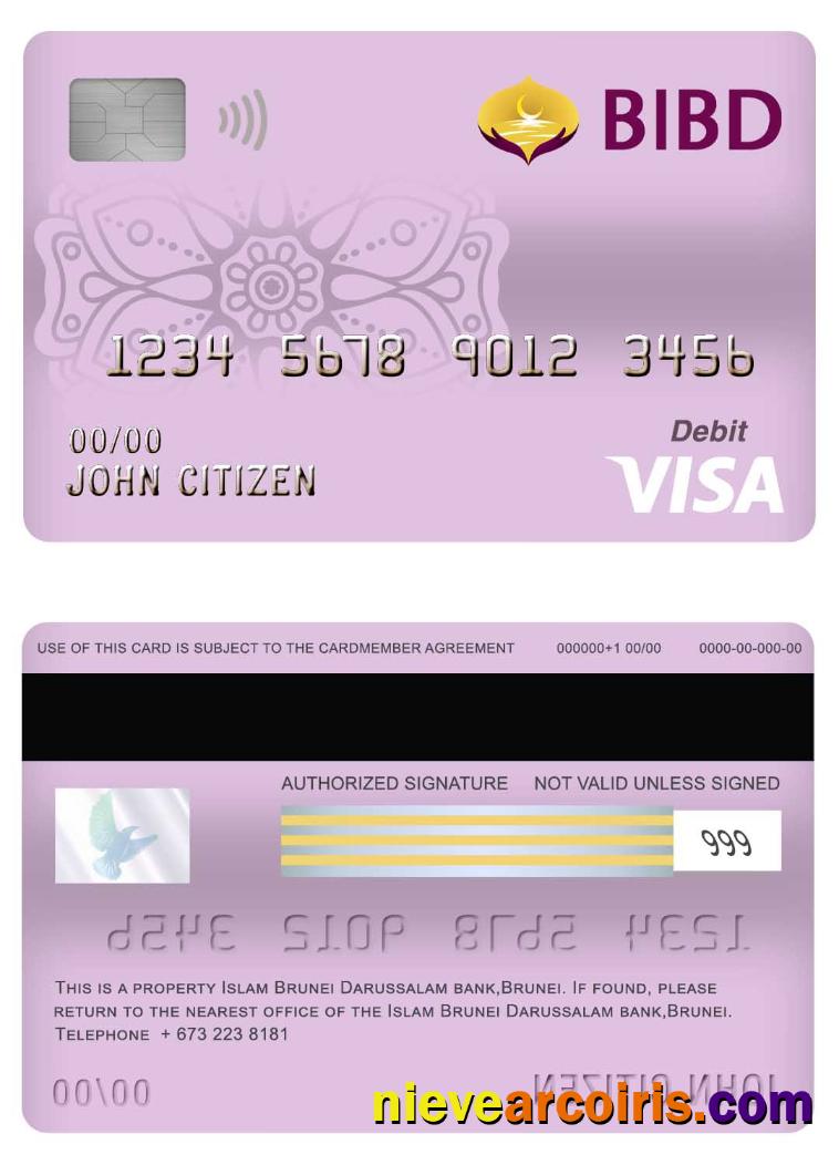 Brunei Bank Islam Brunei Darussalam bank visa debit card
